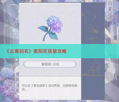 《云裳羽衣》紫阳花获取攻略