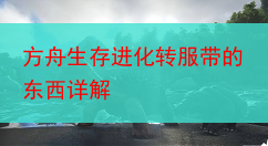 方舟生存进化转服带的东西详解